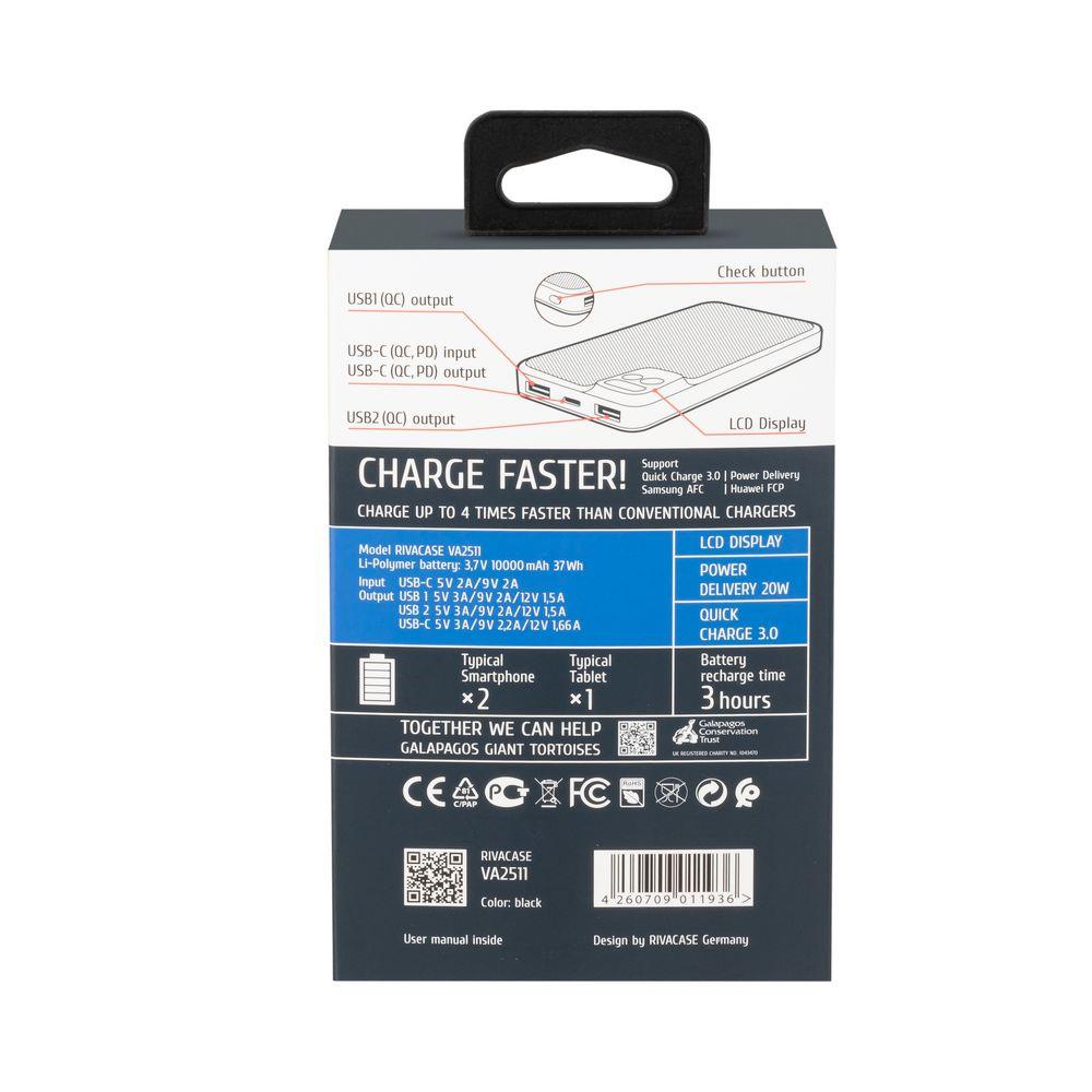 POWER BANK USB 10000MAH/VA2511 RIVACASE 6