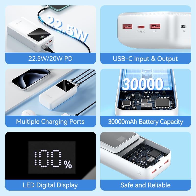 POWER BANK USB 30000MAH 22.5W/BLACK FHMB0 VENTION 3