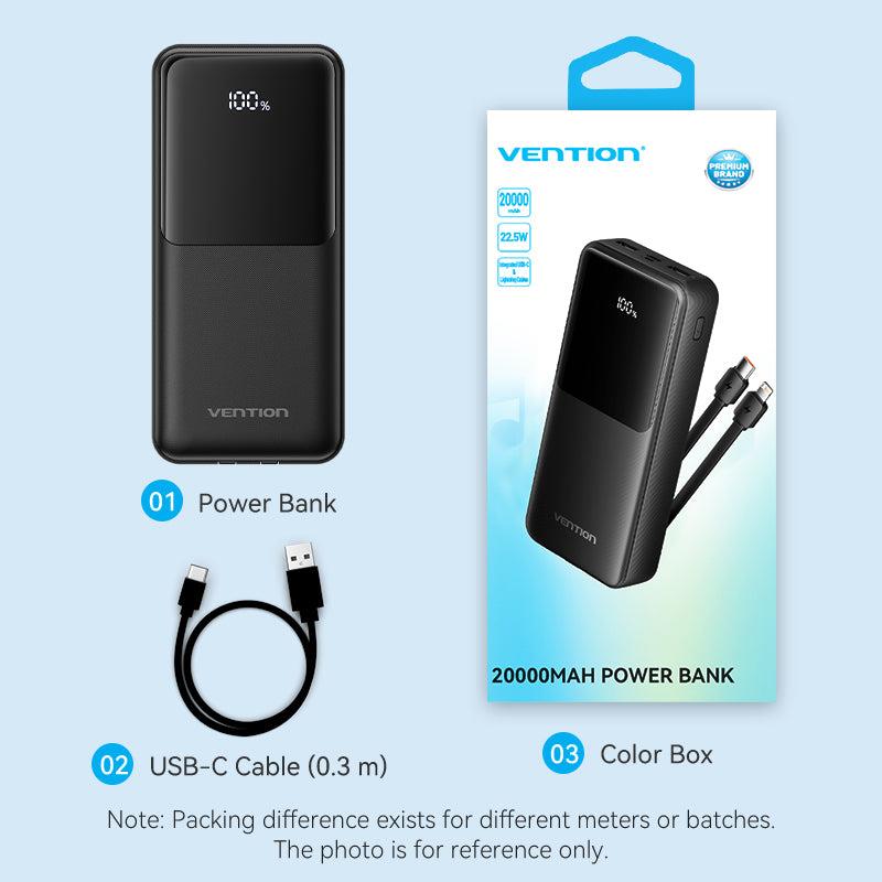 POWER BANK USB 20000MAH 22.5W/BLACK FHPB0 VENTION 14