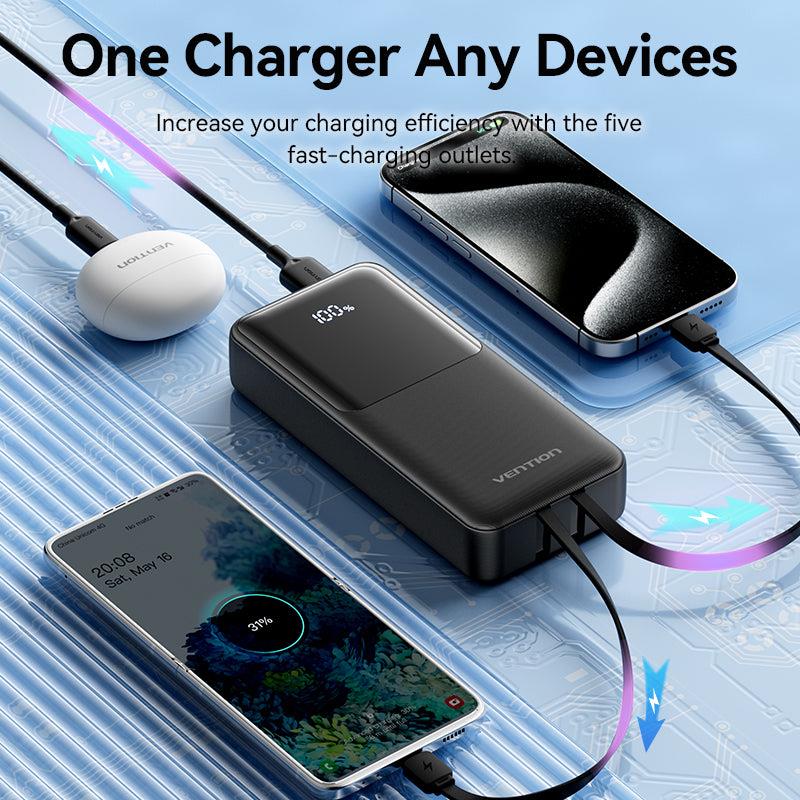 POWER BANK USB 20000MAH 22.5W/BLACK FHPB0 VENTION 5