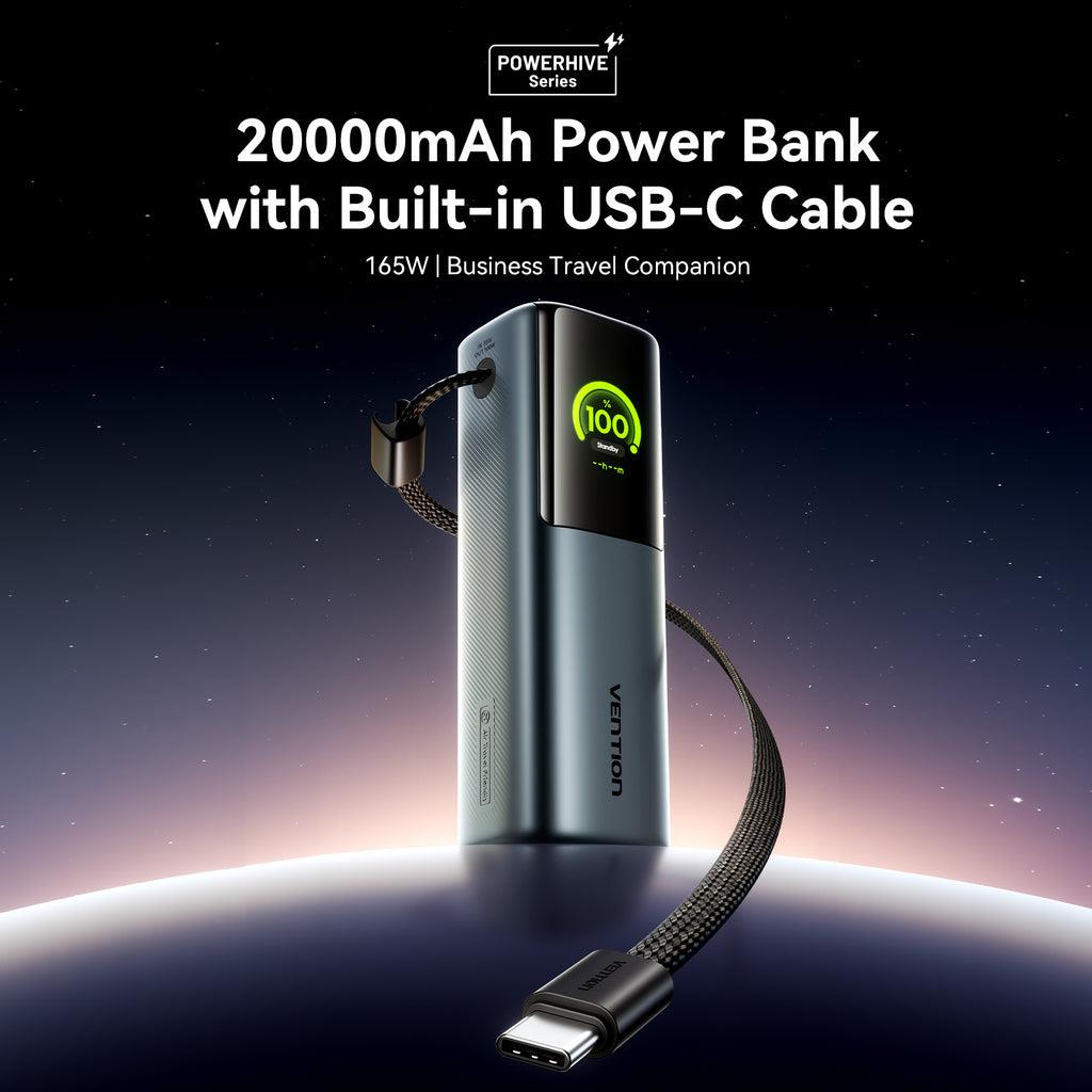 POWER BANK USB 20000MAH 165W/GRAY TFT DISPLAY FKFH0 VENTION 2