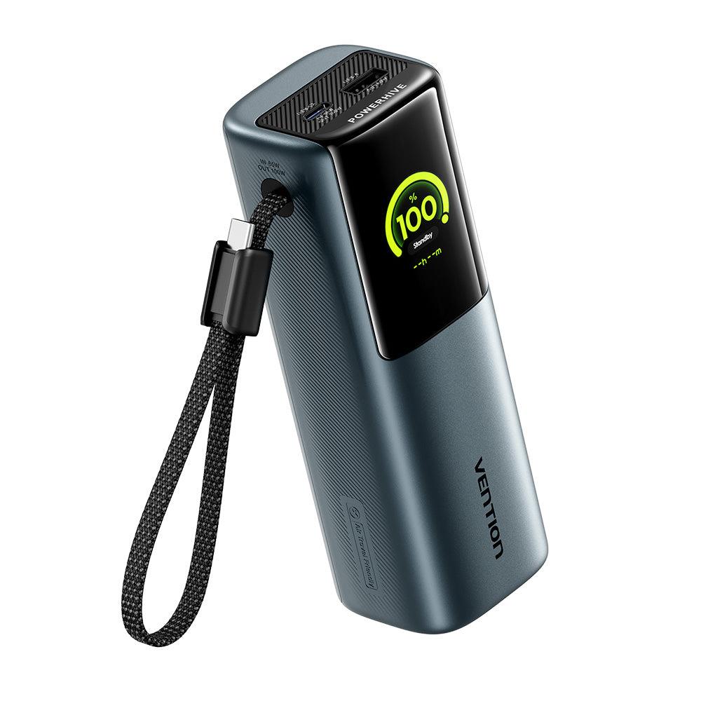 POWER BANK USB 20000MAH 165W/GRAY TFT DISPLAY FKFH0 VENTION 12