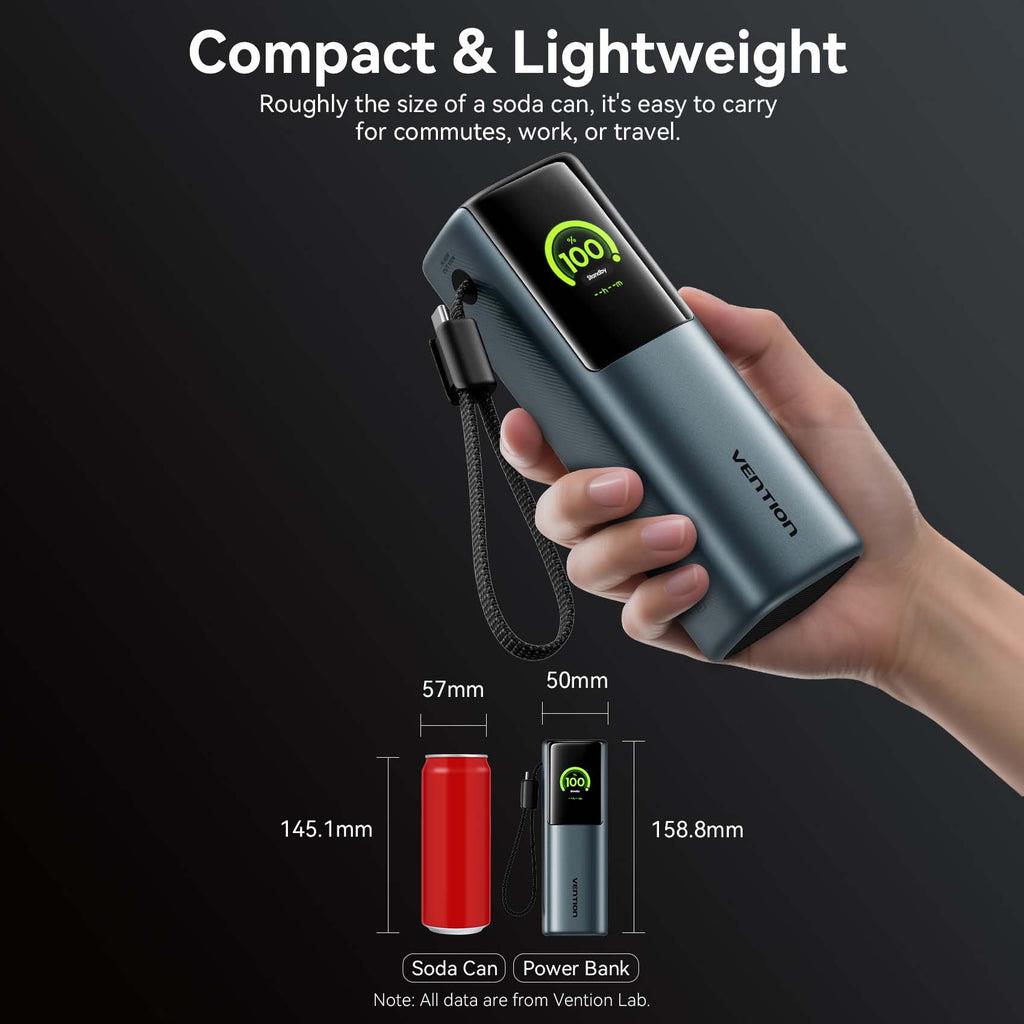 POWER BANK USB 20000MAH 165W/GRAY TFT DISPLAY FKFH0 VENTION 16