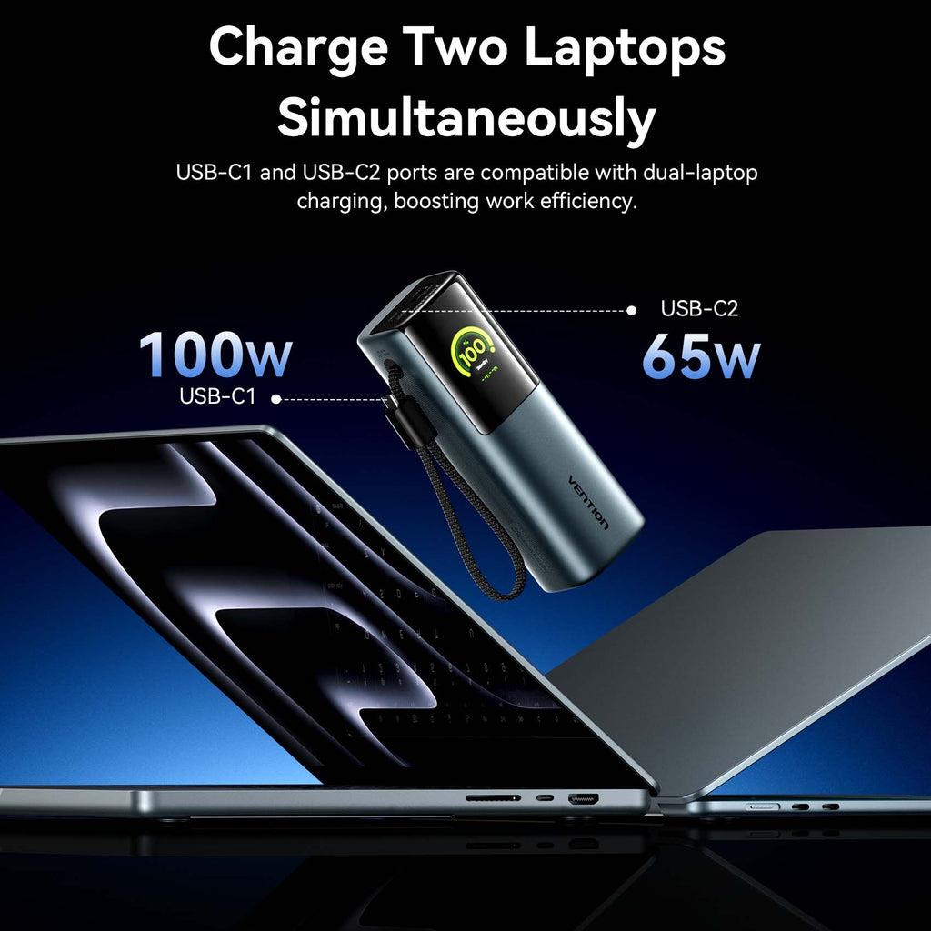 POWER BANK USB 20000MAH 165W/GRAY TFT DISPLAY FKFH0 VENTION 8