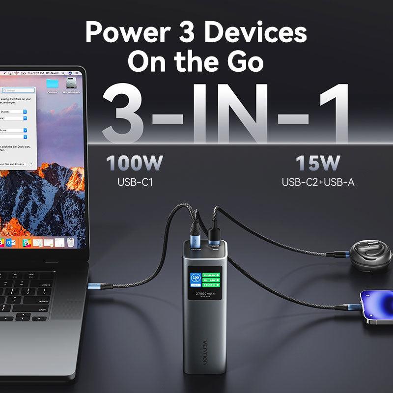 POWER BANK USB 27000MAH 140W/FKEH0 VENTION 14
