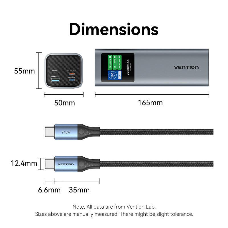 POWER BANK USB 27000MAH 140W/FKEH0 VENTION 18